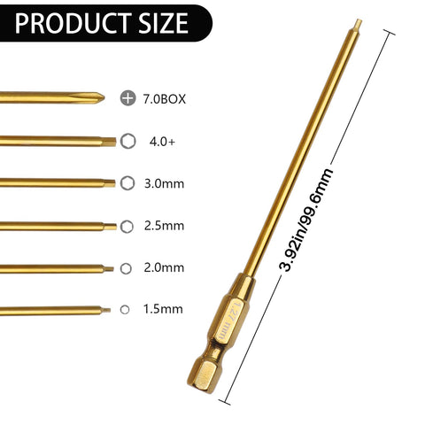 Titanium-coated drill bits by HobbyPark offering durability and rust resistance.