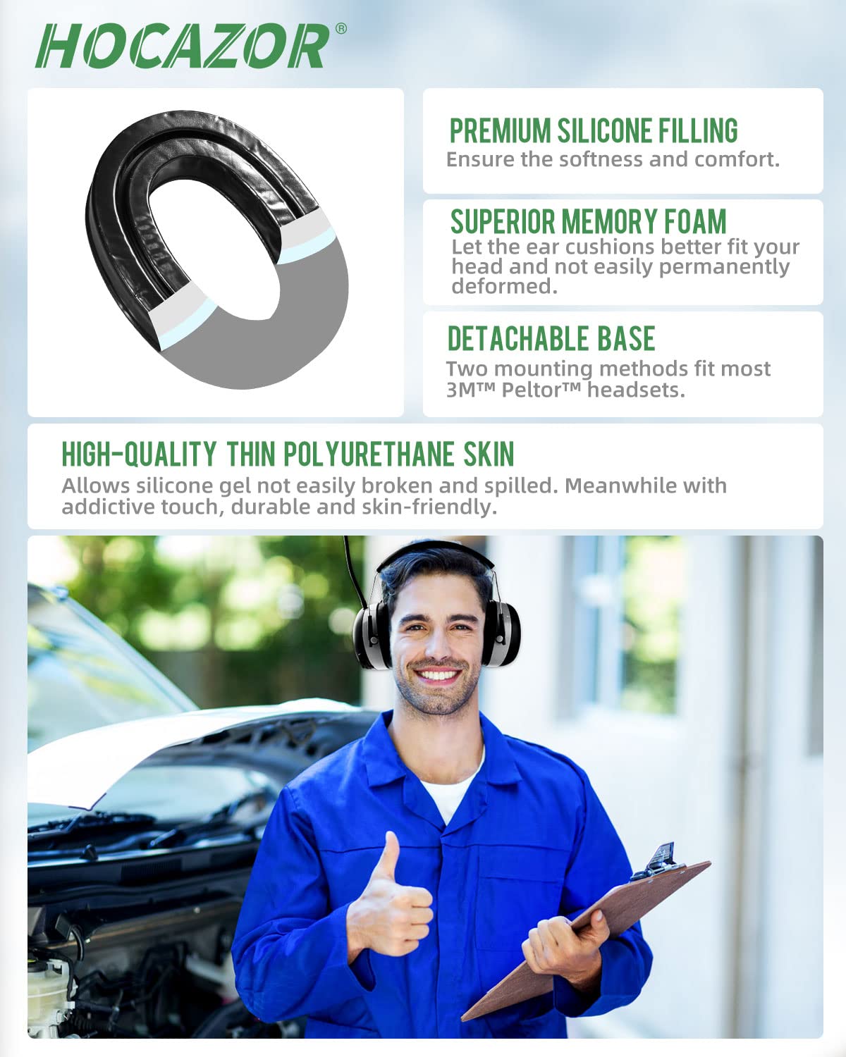 Adhesive installation method for Hocazor G-1003 ear pads