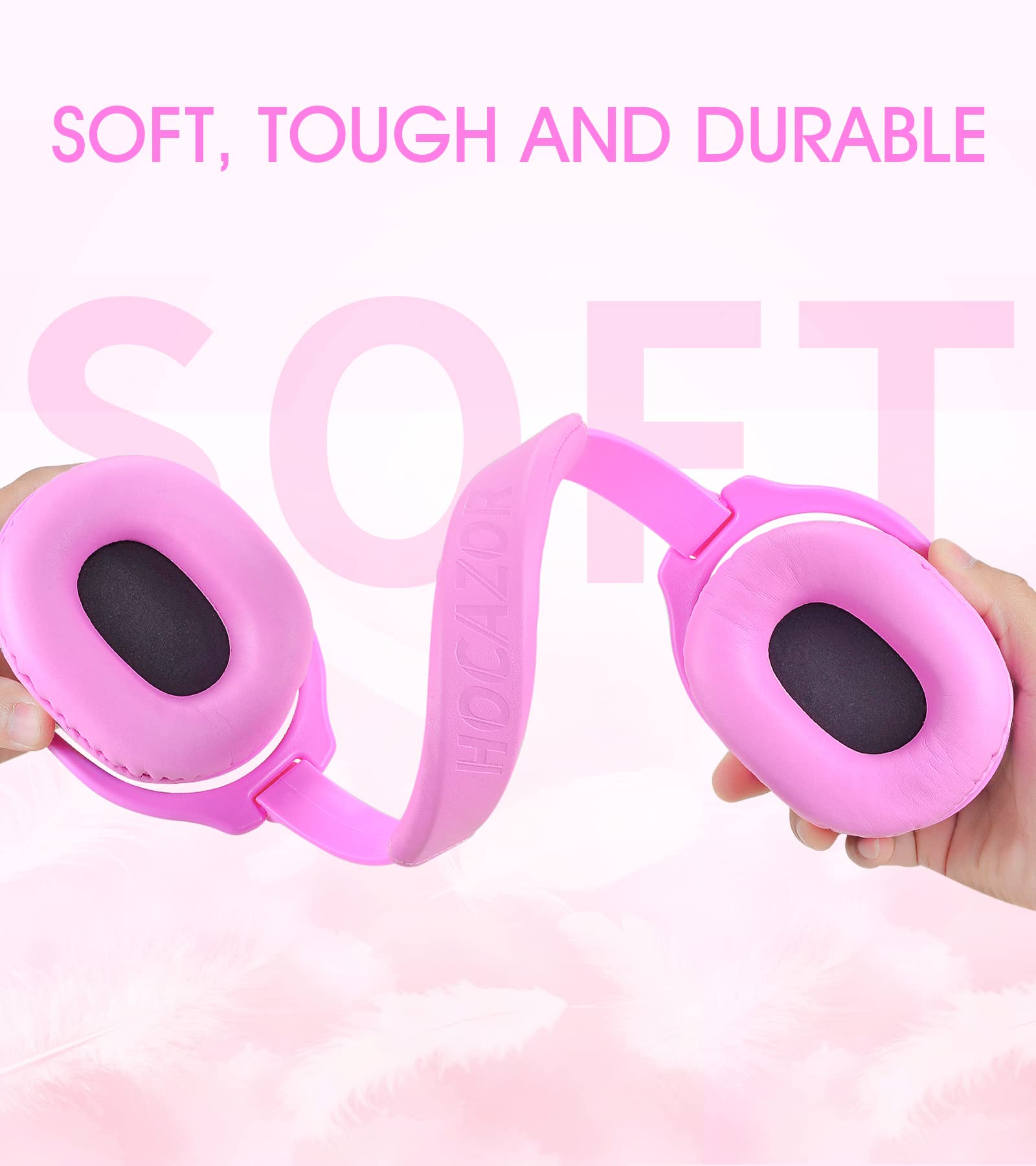 Hocazor HZ015 pink ice cream color ear protection visually stylish