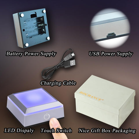 hochance crystal night light on a nightstand creating warm ambient glow