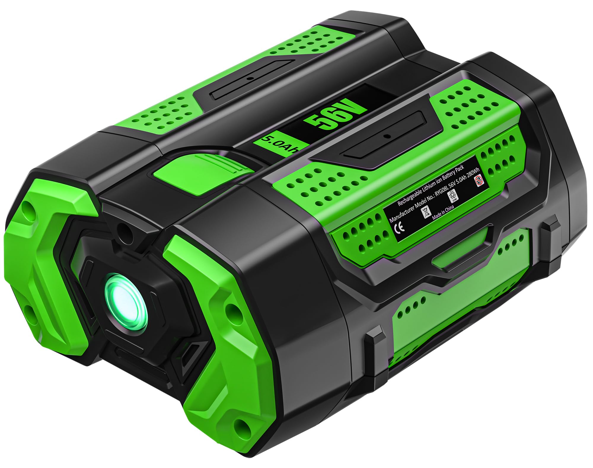 HOCHSTERN 56V 5.0Ah replacement battery ready for extended outdoor tool use.