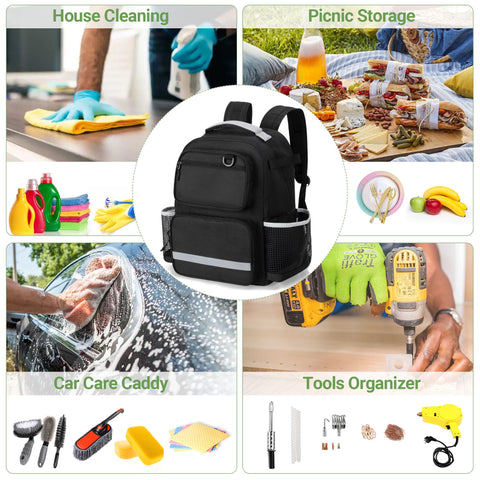 HODRANT Cleaning Backpack back pocket for secure personal items