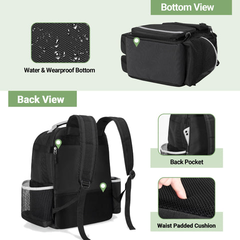 HODRANT Cleaning Backpack padded straps for comfortable all-day wear