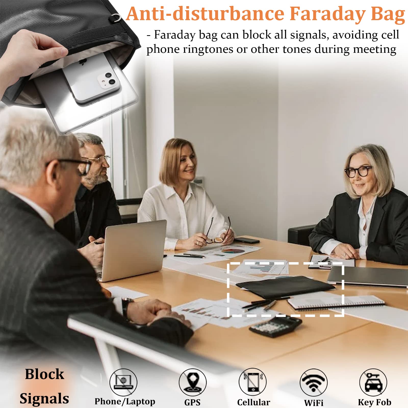 Hodufy laptop faraday bag protecting a notebook on the go