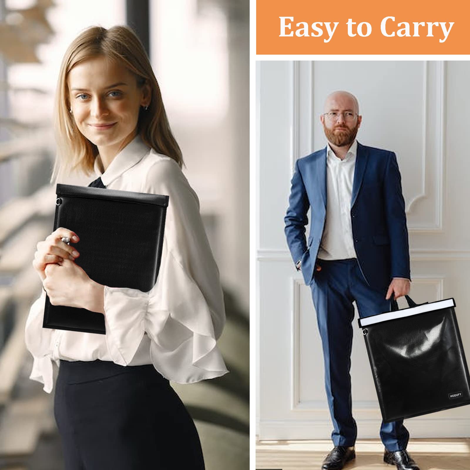Hodufy large faraday bag providing secure storage for devices