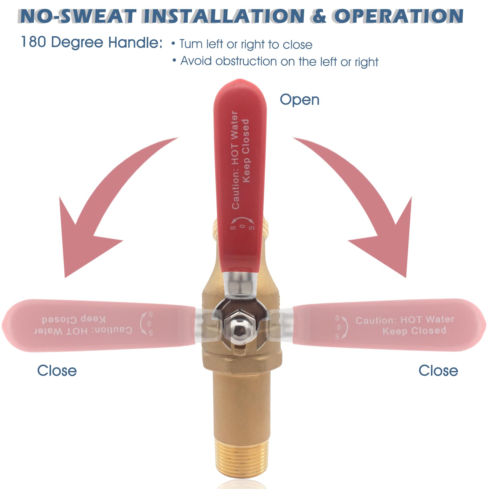 Hoeine 180-degree ergonomic lever enables easy operation in tight spaces