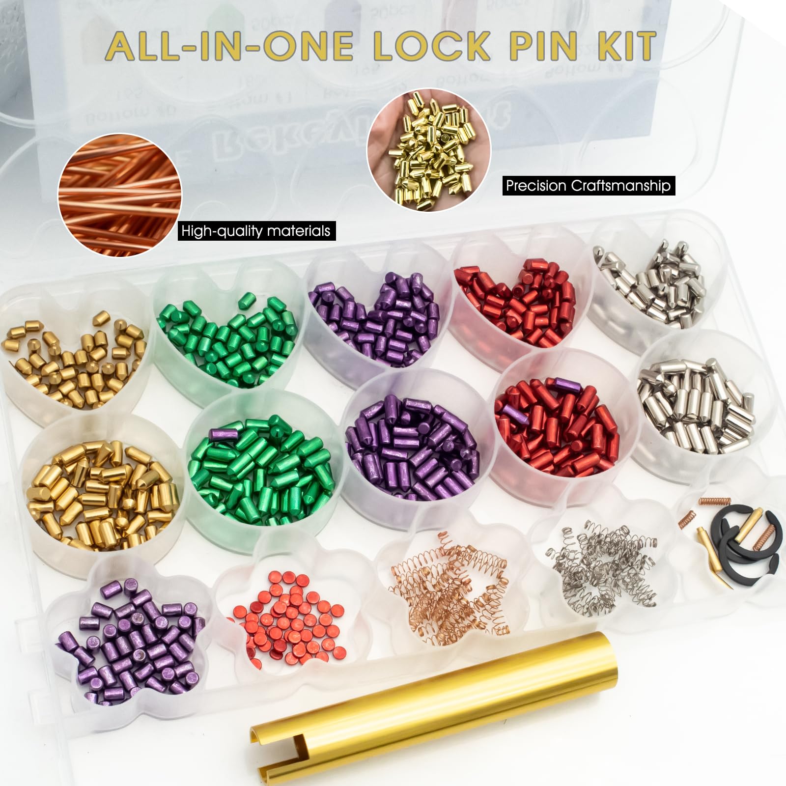 Hoeine top pins providing precise pinning for smooth operation