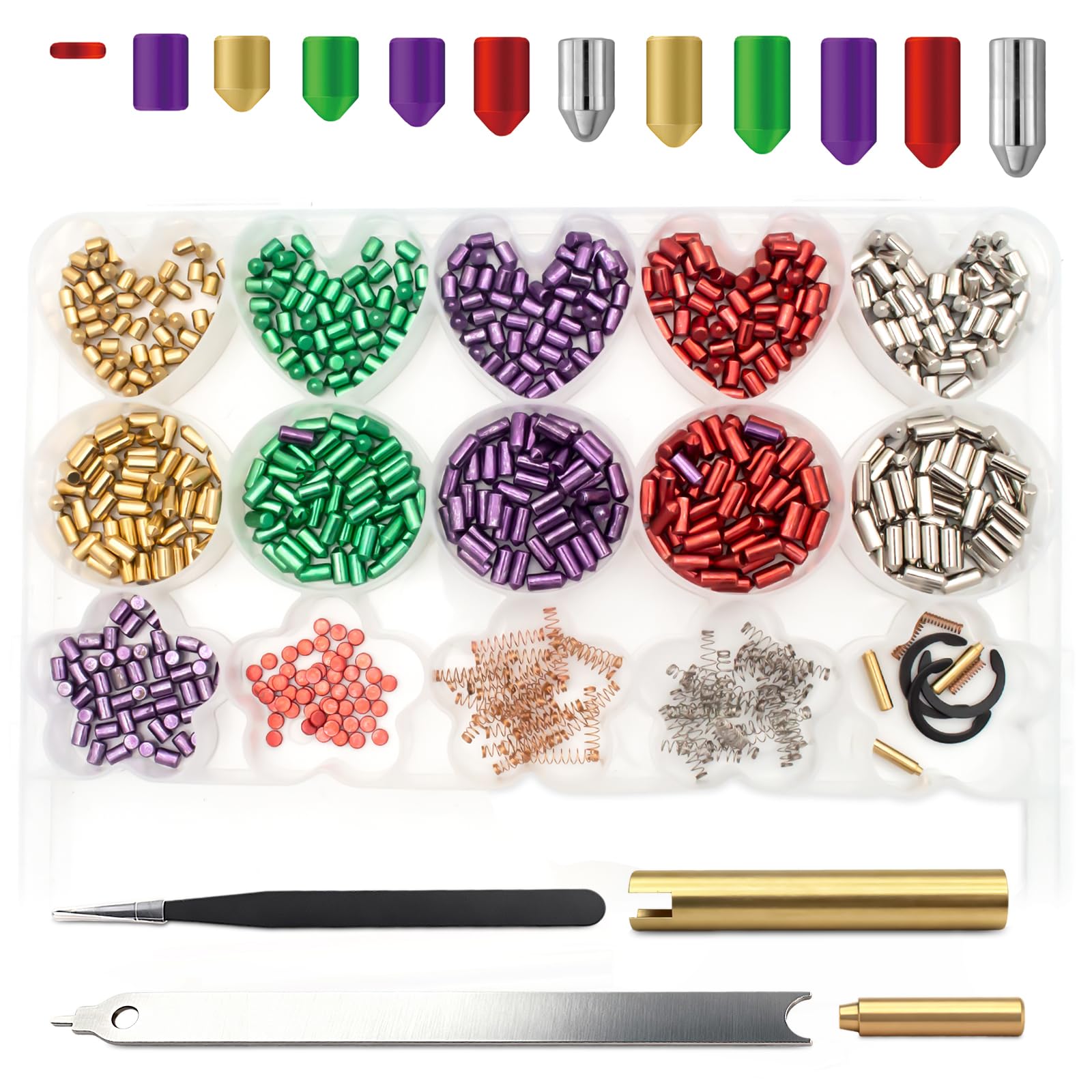 Hoeine universal rekeying kit with Schlage pins in a compact storage box