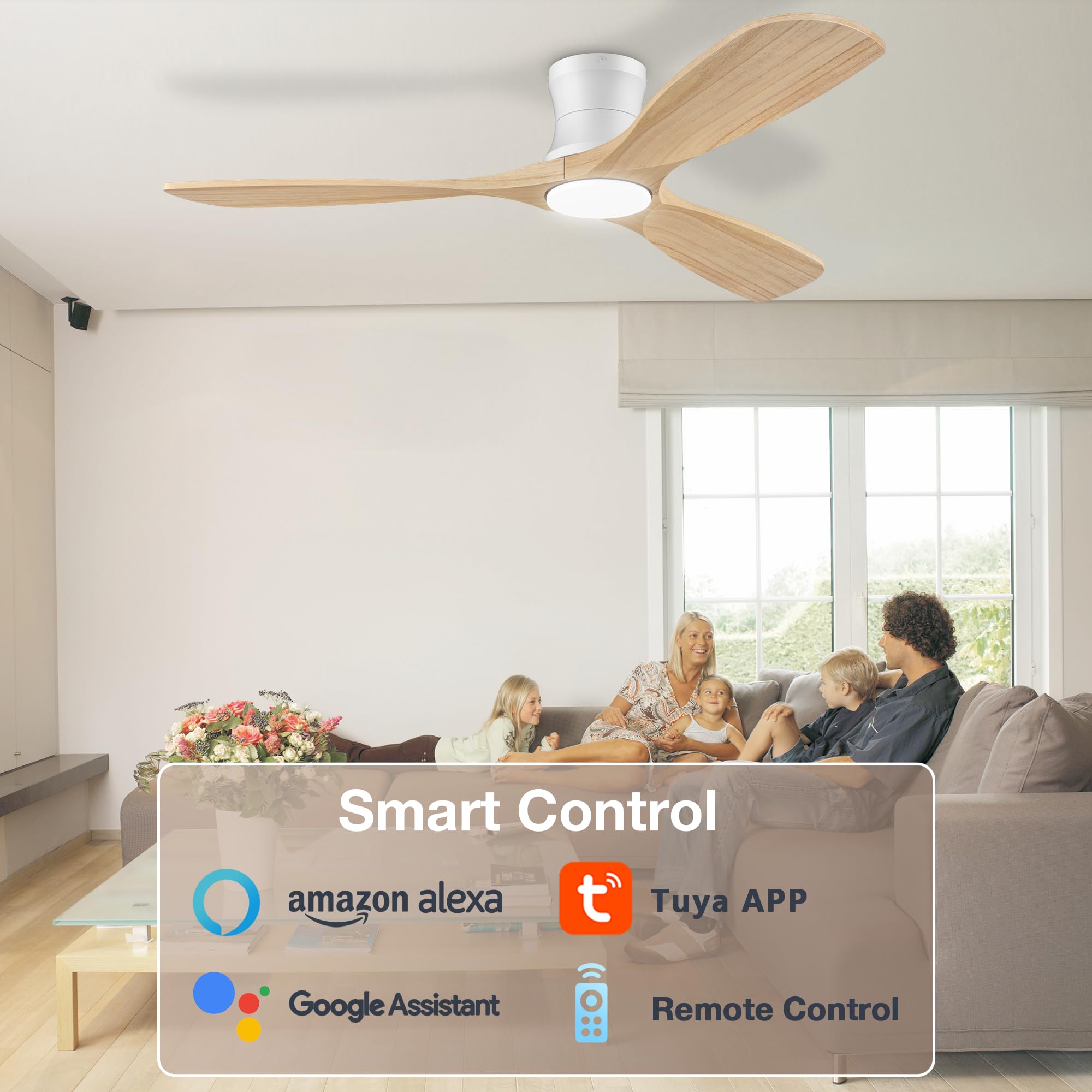 Hoenofly ceiling fan remote and lights for seamless ceiling comfort