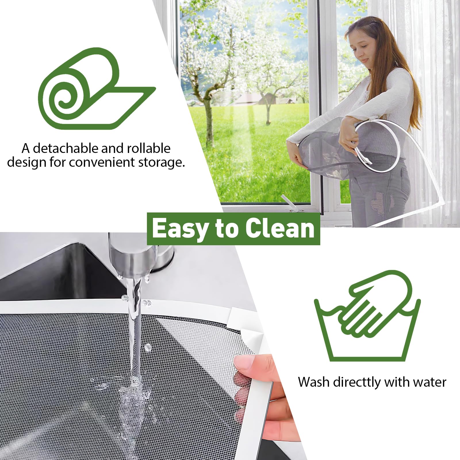 HOFUDON replaceable mesh allows simple cleaning and maintenance.