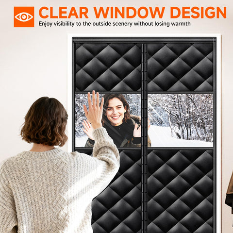 HOFUDON sliding door insulation setup on appropriate side for versatile use.