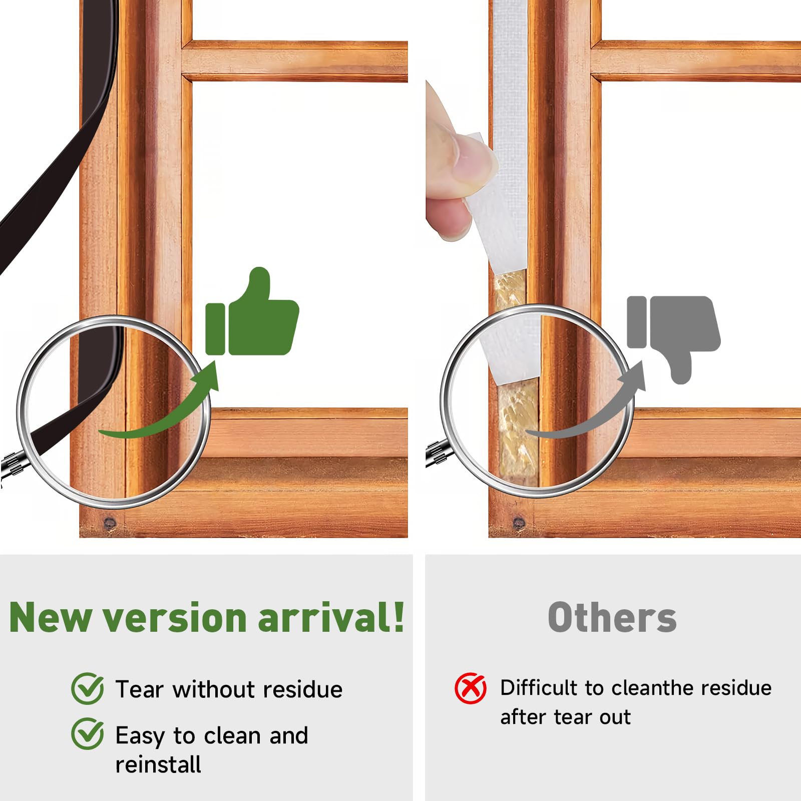HOFUDON screen with strong magnets enables easy opening and closing.