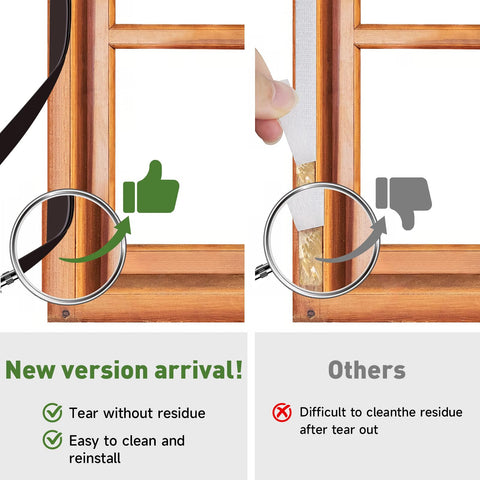 HOFUDON screen with strong magnets enables easy opening and closing.