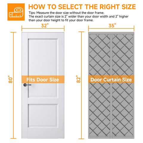 HOFUDON insulated door curtain delivering winter coverage and privacy
