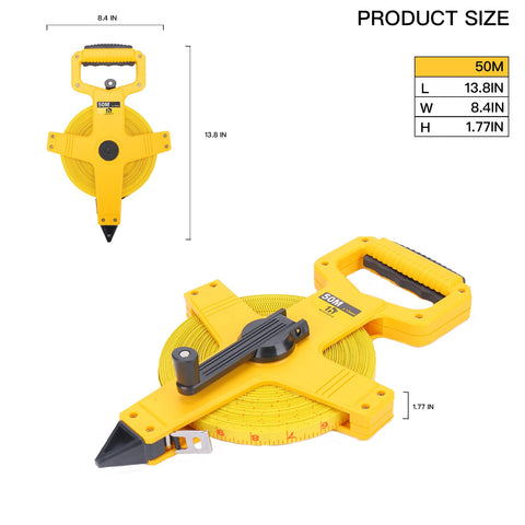 HOGARSWE double-sided-scale 165ft tape measure for quick feet and metric reads