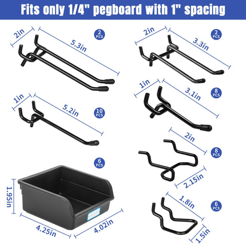 Hogurity peg lock system close-up showing secure pegboard fasteners