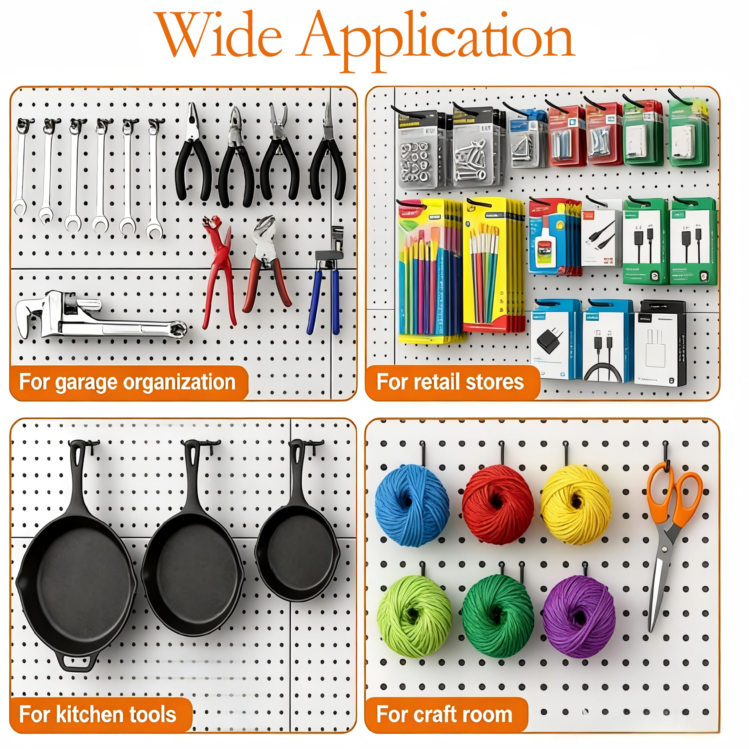 Hogurity 6-inch pegboard hook for larger tools in the workshop.