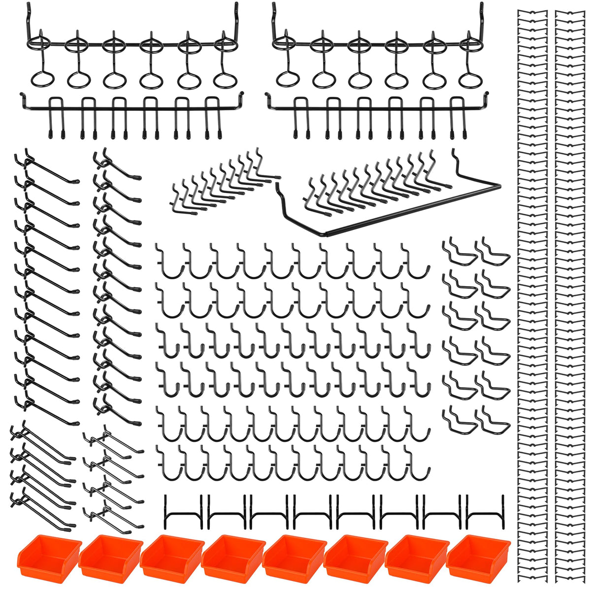 Hogurity pegboard hooks with 0.2 inch thickness provide robust, secure tool hanging.