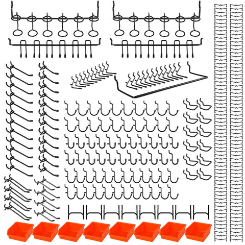 Hogurity pegboard hooks with 0.2 inch thickness provide robust, secure tool hanging.