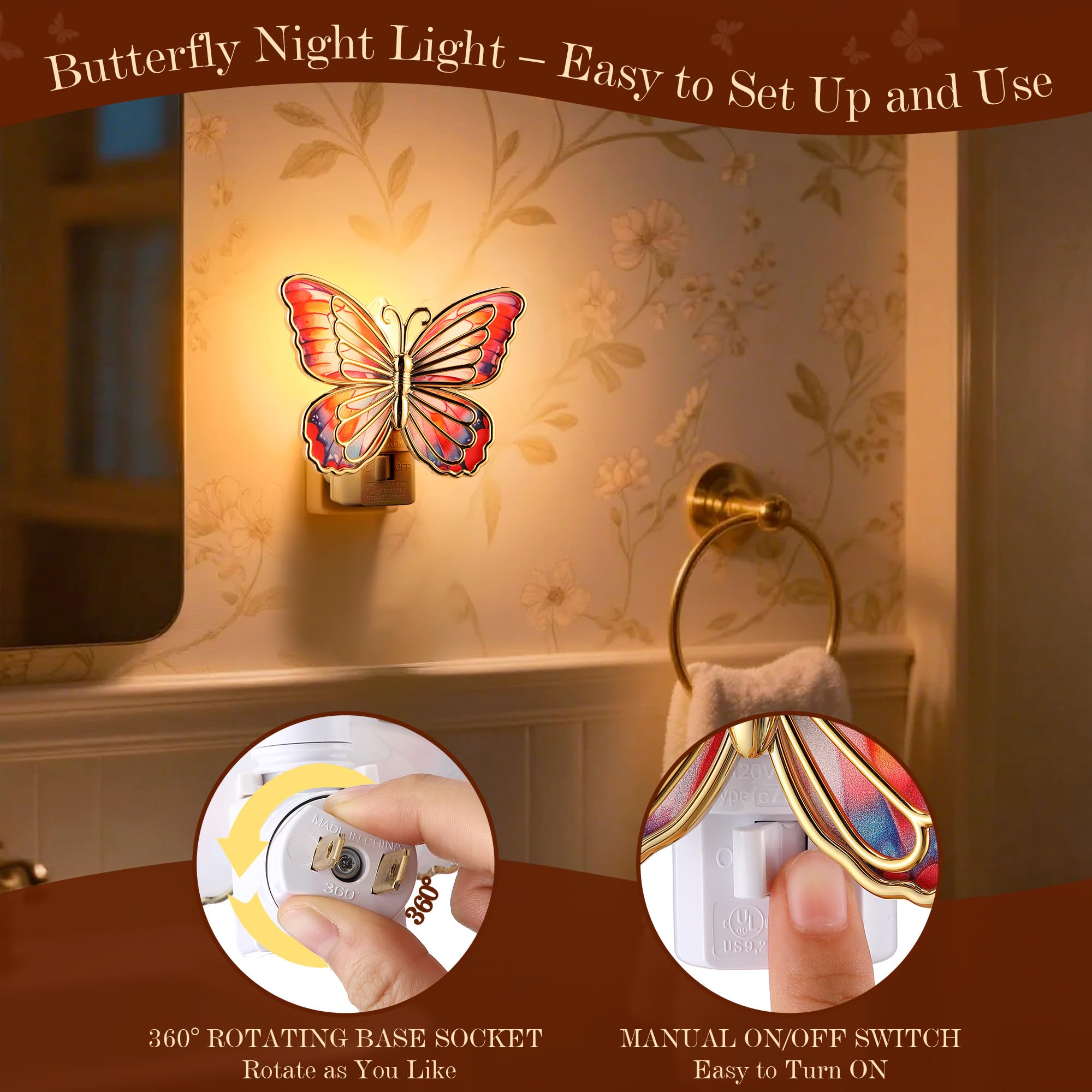 Hohean light emits warm white glow, ideal for bathrooms and hallways.