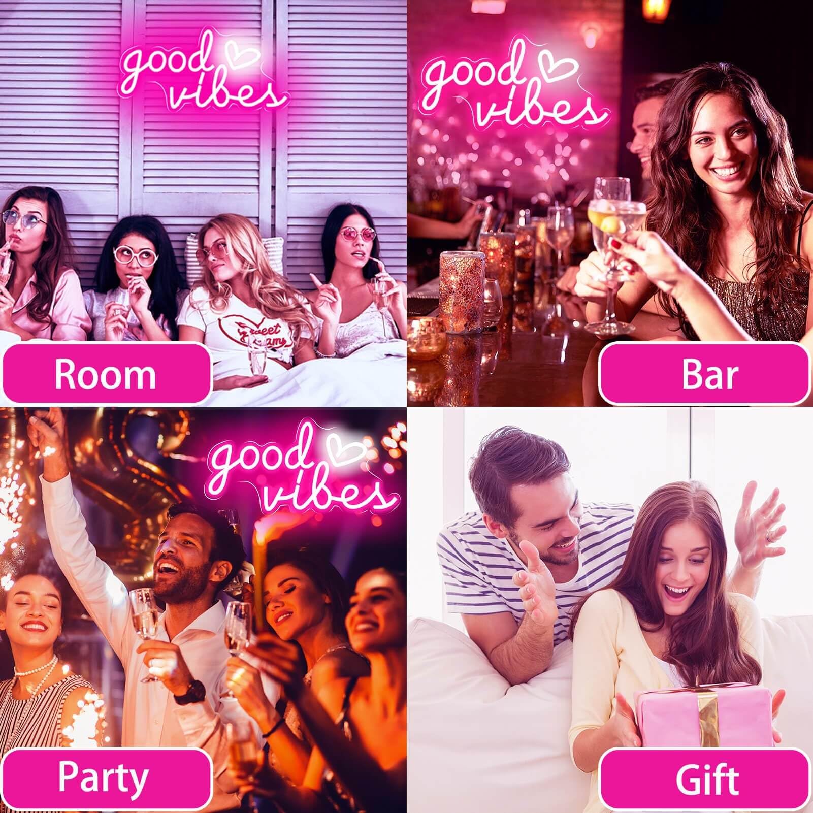 HOHOSIGN Good Vibes gift idea neon sign a thoughtful present for celebrations