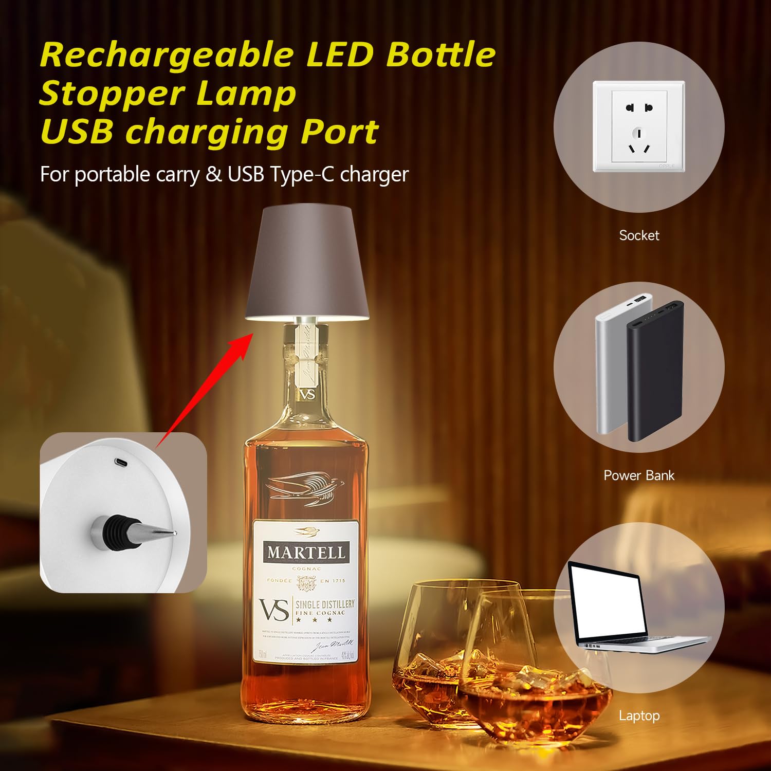 Hoide 2025 three-tone bottle lamp offers warm, natural, and cool light for mood lighting.
