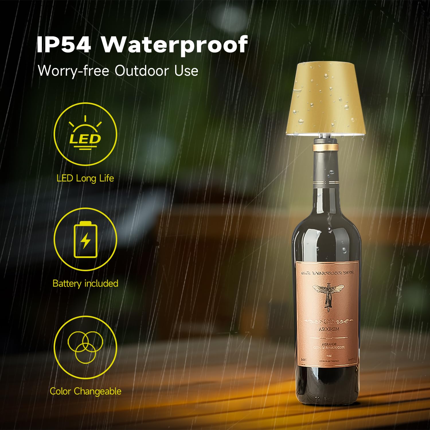Hoide rechargeable lamp provides up to 12 hours of soft illumination.