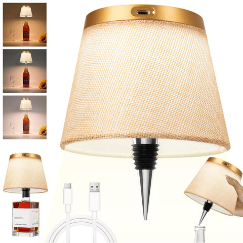 Hoide Bottle Lamp base in aluminium provides stable lighting on any bottle.