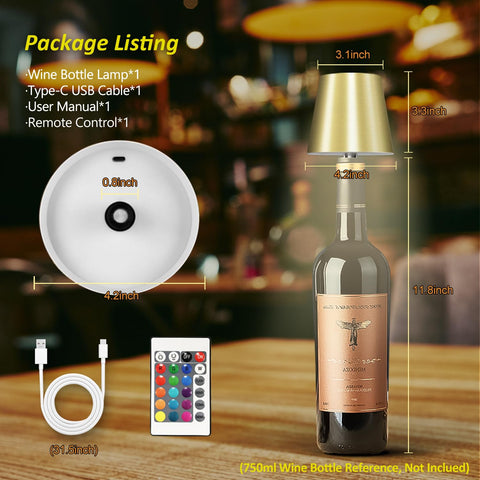 Hoide bottle lamp makes a stylish gift for wine lovers.