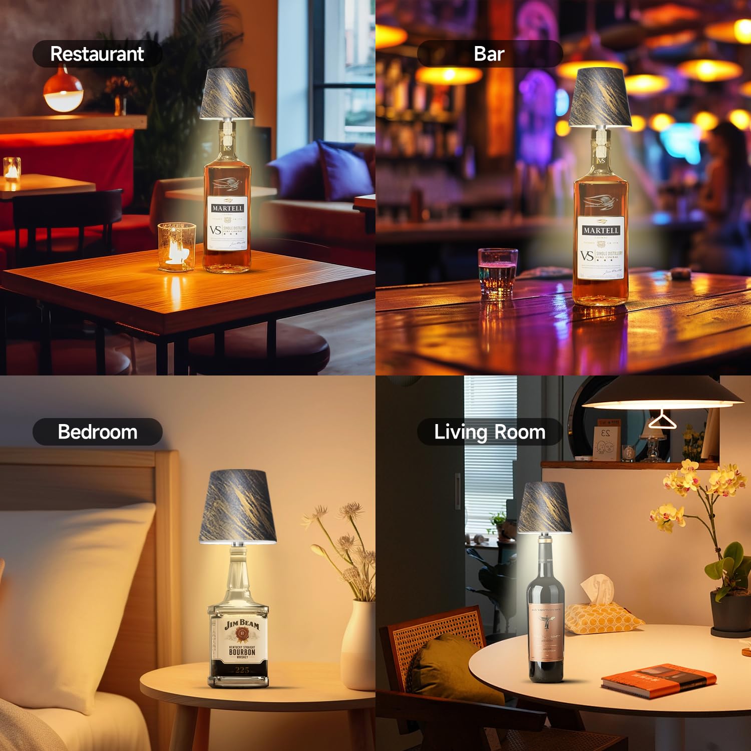 Hoide Bottle Lamp enhances outdoor dining and camping lighting