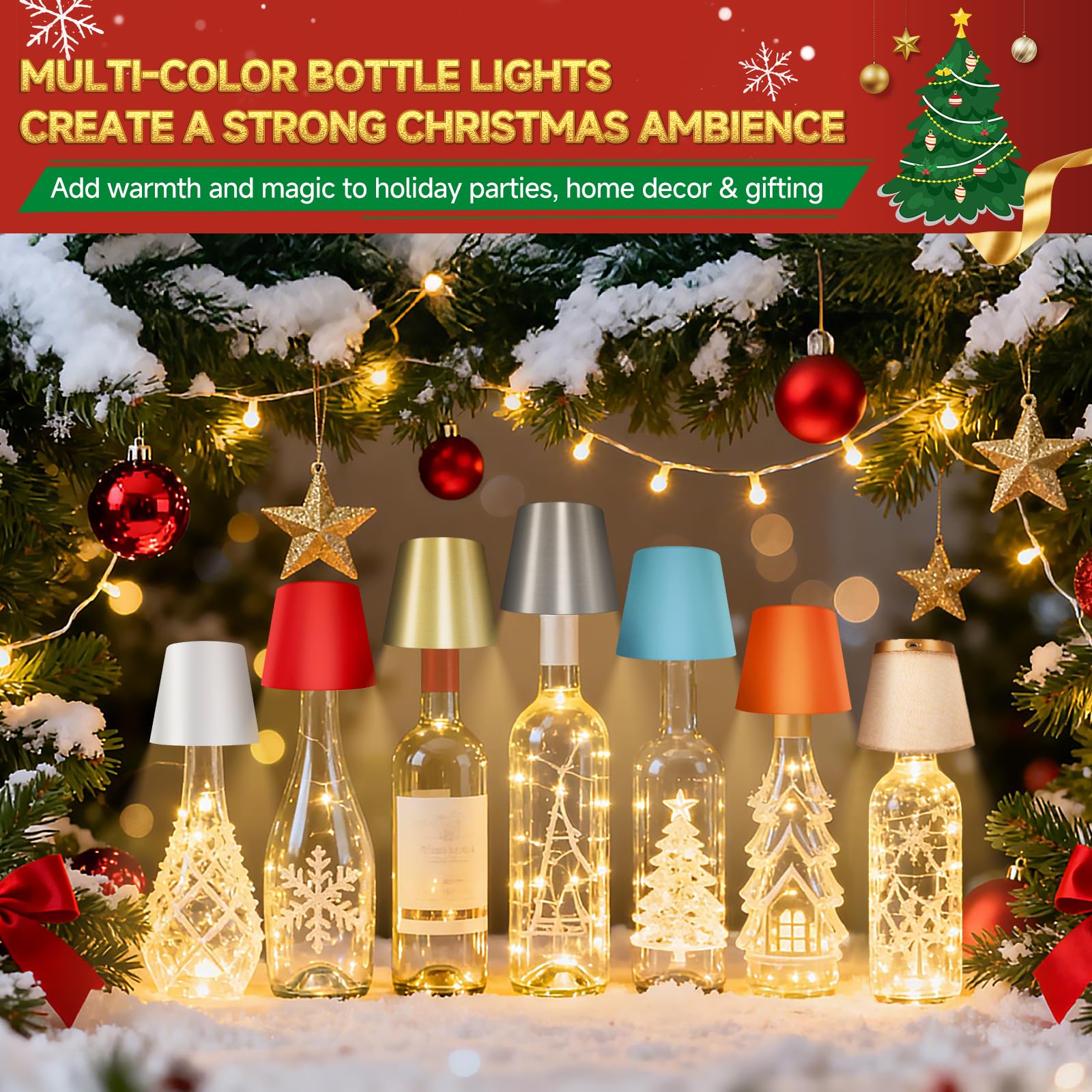 Hoide Bottle Lamp portable cordless design for rooms or outdoors.