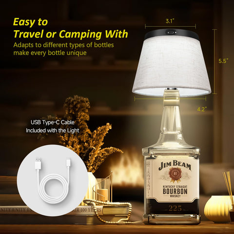 Hoide bottle lamp stability weight accommodates added stones or sand for balance