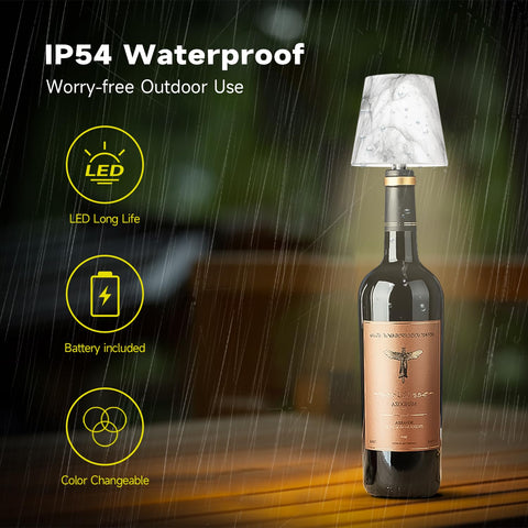Hoide bottle light with touch-dimming for quick mood control