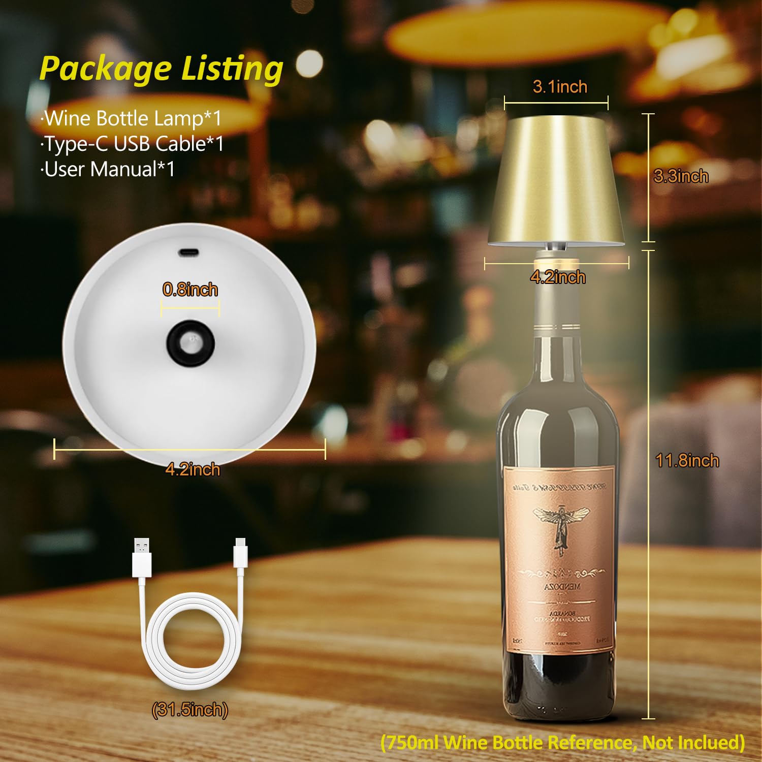 Hoide bottle light makes a stylish gift for wine lovers