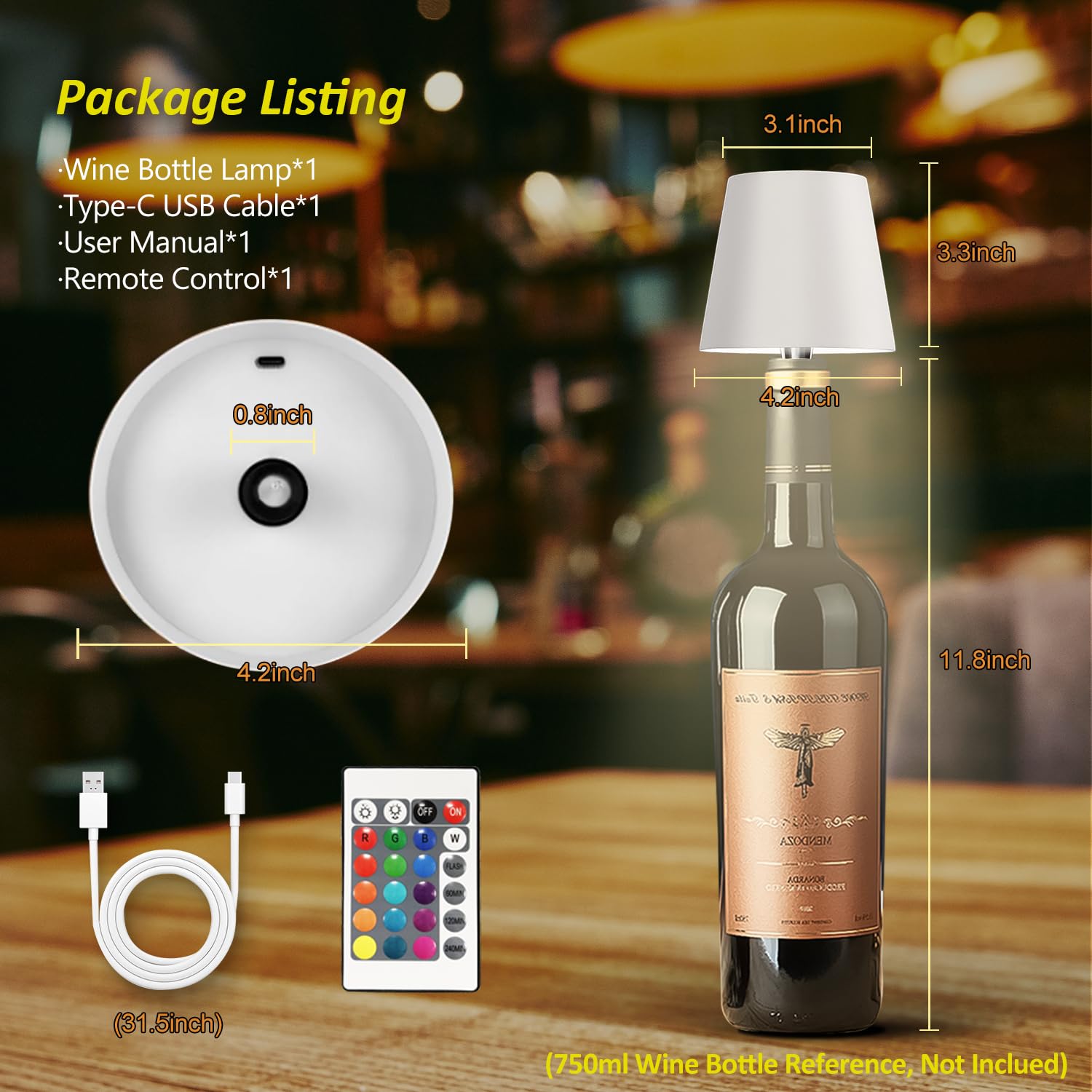 Hoide gift-ready bottle light set perfect for wine lovers and decor fans.