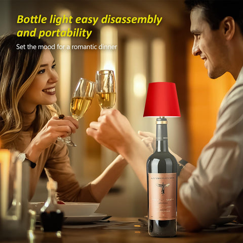Hoide wireless bottle lamp IP54 aluminum body withstands weather and indoor use.
