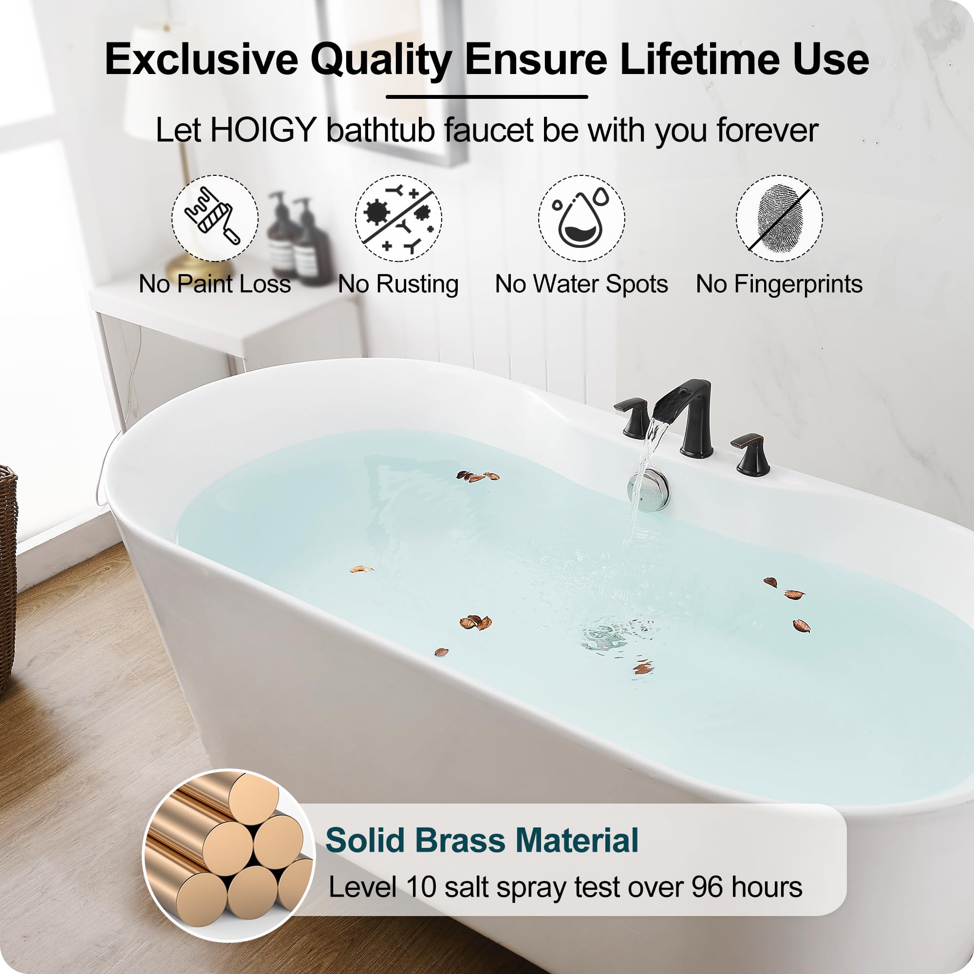 HOIGY 3-hole widespread design suits modern and farmhouse baths