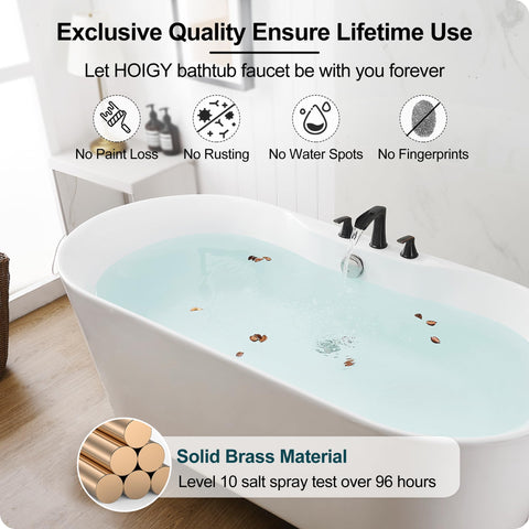 HOIGY 3-hole widespread design suits modern and farmhouse baths