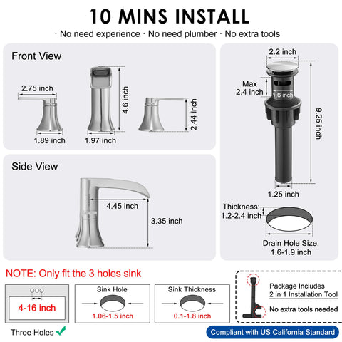 HOIGY packaging includes all parts for easy DIY install