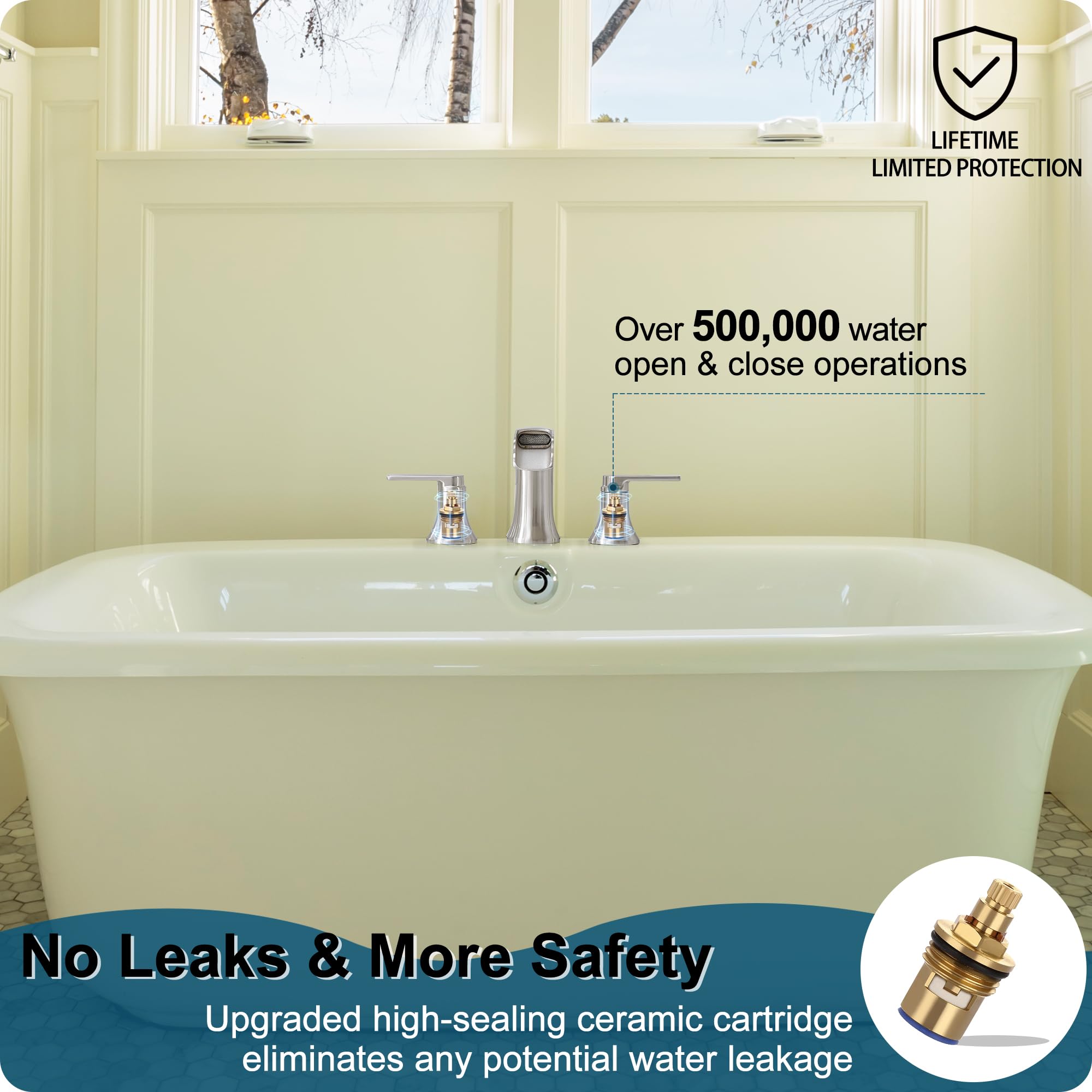 HOIGY solid brass body resists corrosion and maintains shine.