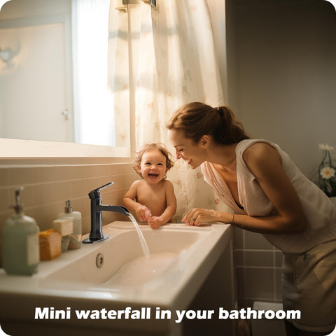 HOIGY deck plate fits single- or three-hole sinks for a clean, unified look.
