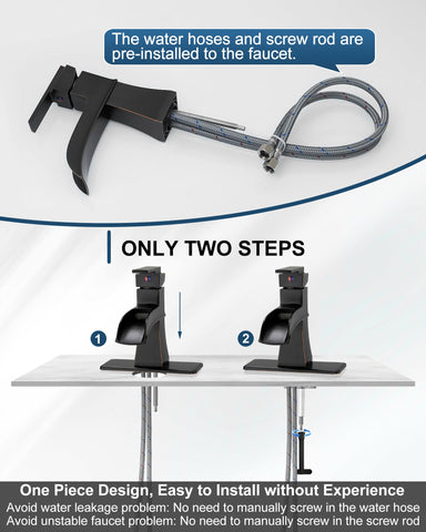 HOIGY 5-minute install fits most 1-3 hole basins.
