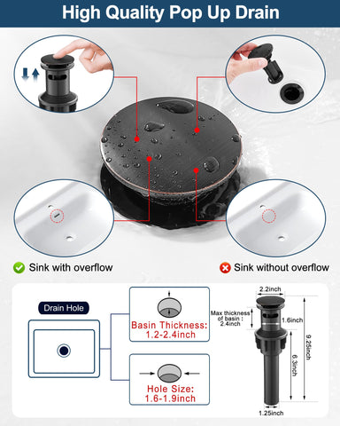 HOIGY lead-free brass body ensures safer water and rust resistance.