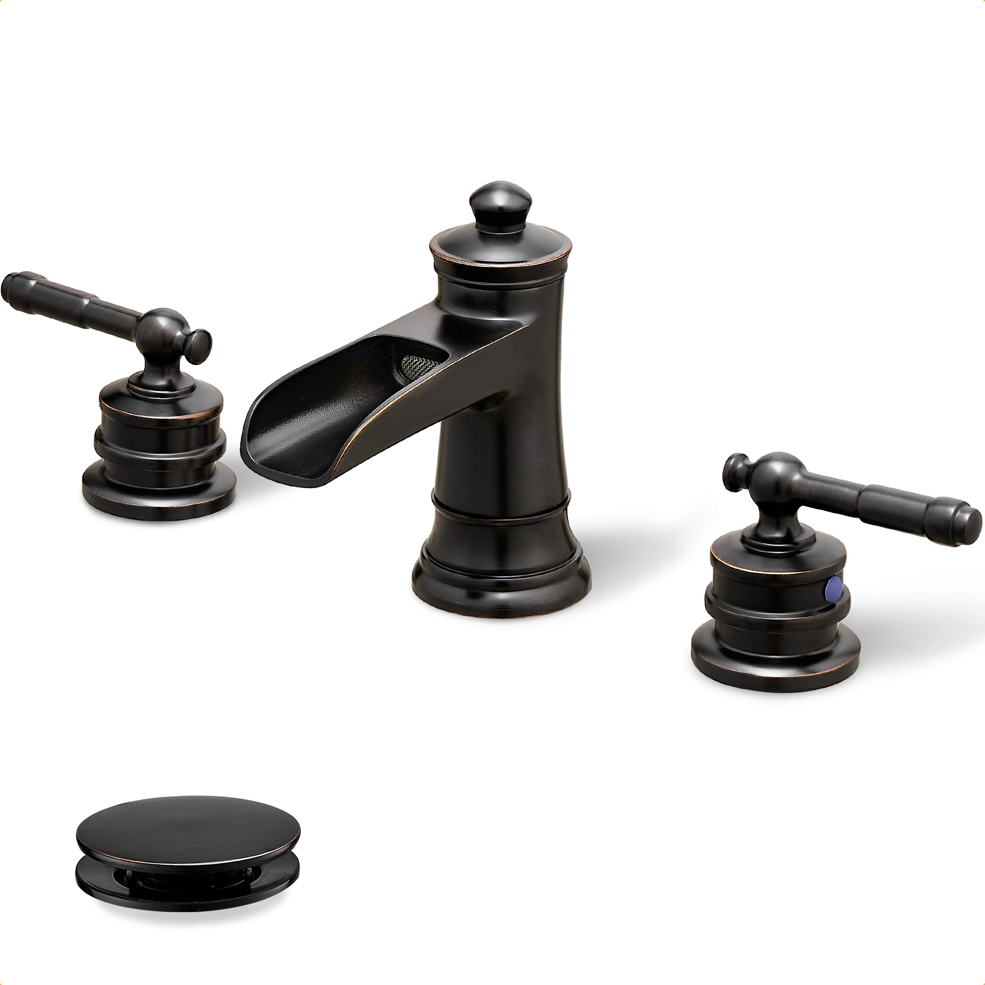 HOIGY oil rubbed bronze faucet with waterfall spout for quiet flow