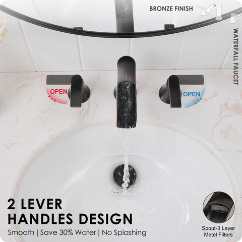 HOIGY pop-up drain with overflow keeps sink tidy.