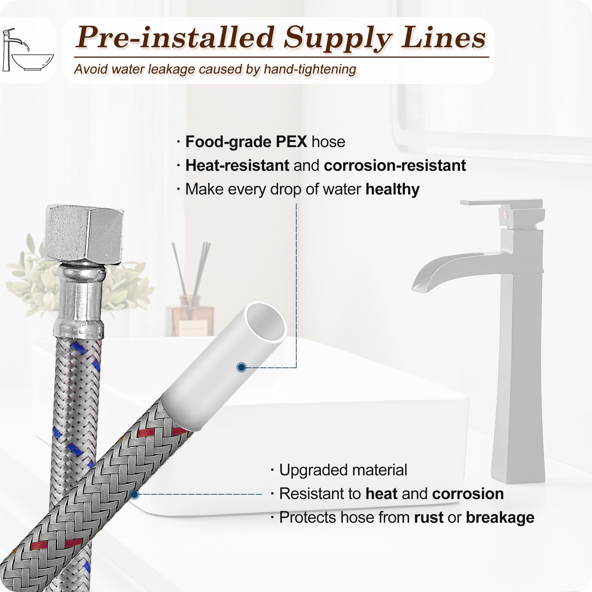 HOIGY pre-installed hoses simplify setup and reduce leak risk