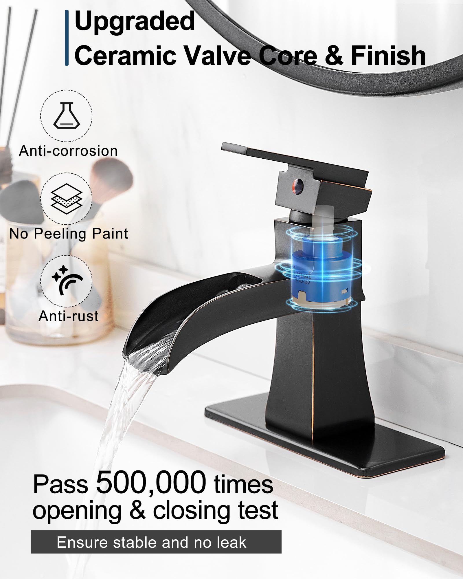 HOIGY premium pop-up drain keeps debris out and drains smoothly.