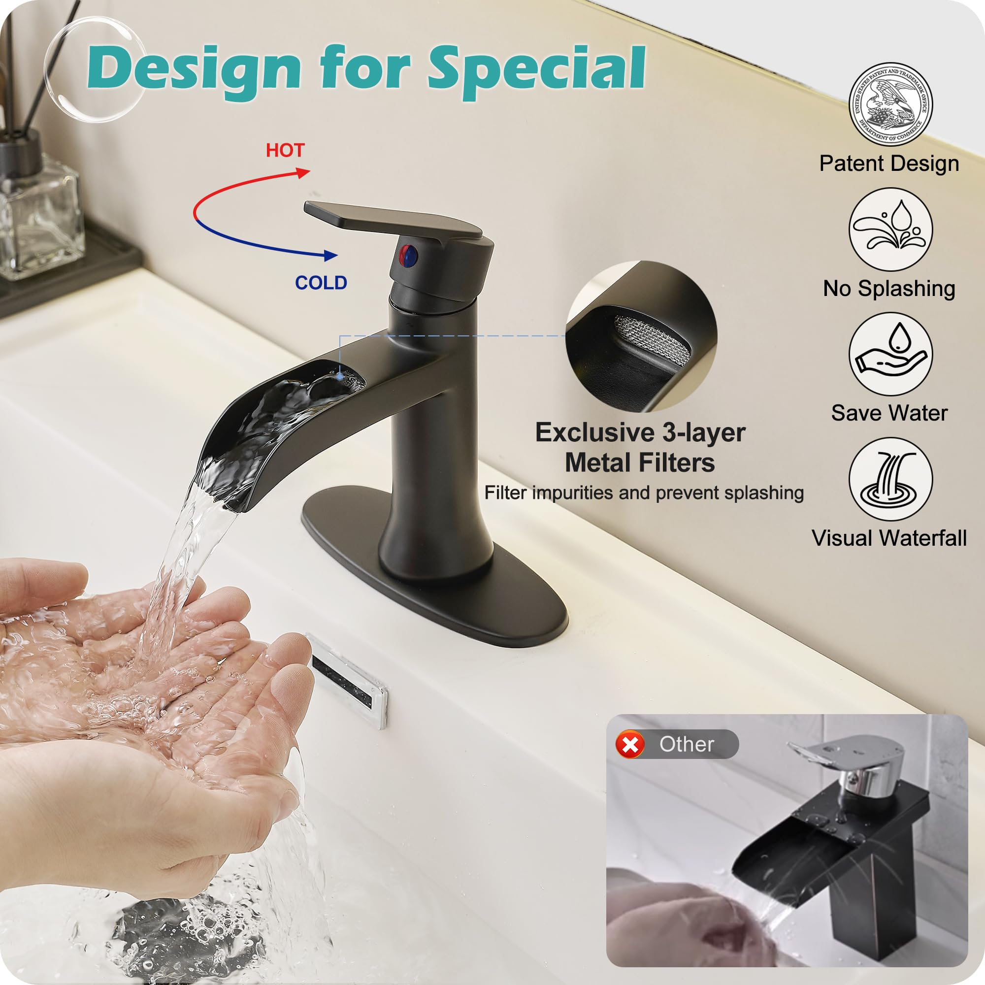 HOIGY single-handle faucet provides precise temperature and flow control