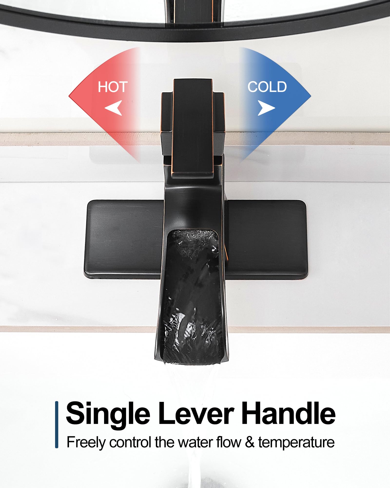 HOIGY single-handle deck plate setup for quick temperature control.