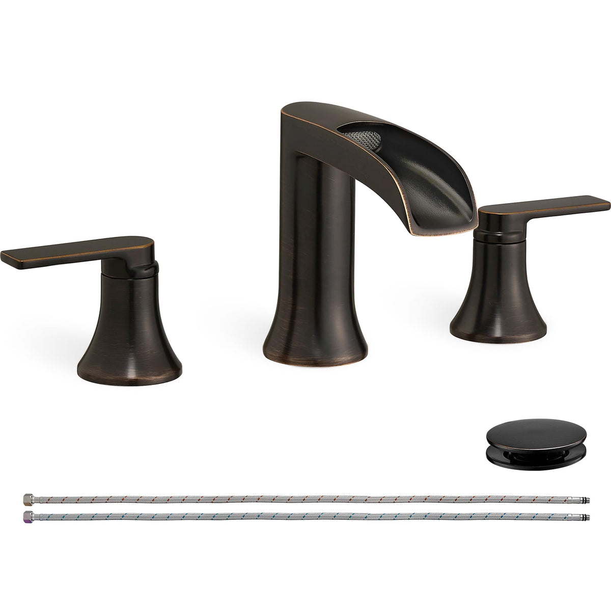 HOIGY waterfall spout faucet with gentle spa-like flow for a bathroom.